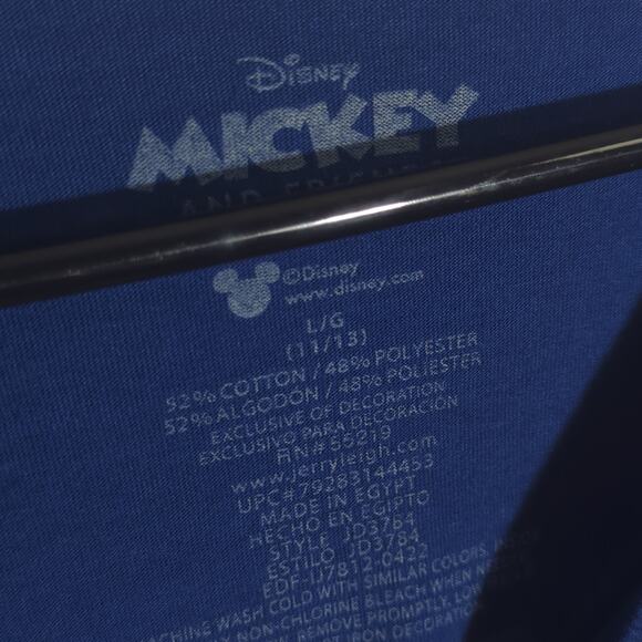 Disney Mickey and Friends Blue Graphic T Shirt Men’s Large Goofy Pluto Donald - Picture 3 of 4